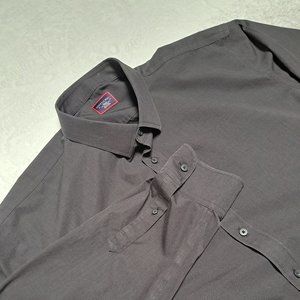 Untuckit Mens 100% Cotton Black Long Sleeve Button Down Shirt Size XXXL Tall